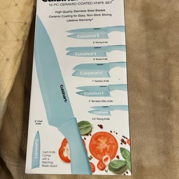 CUISINART ADVANTAGE 12 PC CERAMIC-COATED KNIFE SET – BLUE - Picture 2 of 4